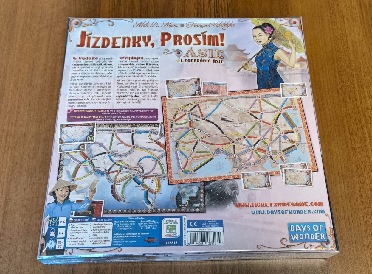 Wsiąść do pociągu Azja + Legendarna Azja (wersja czeska) nowy w folii