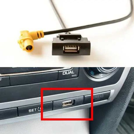 USB адаптер підключення до автомагнітоли замість кнопки Skoda VW VAG