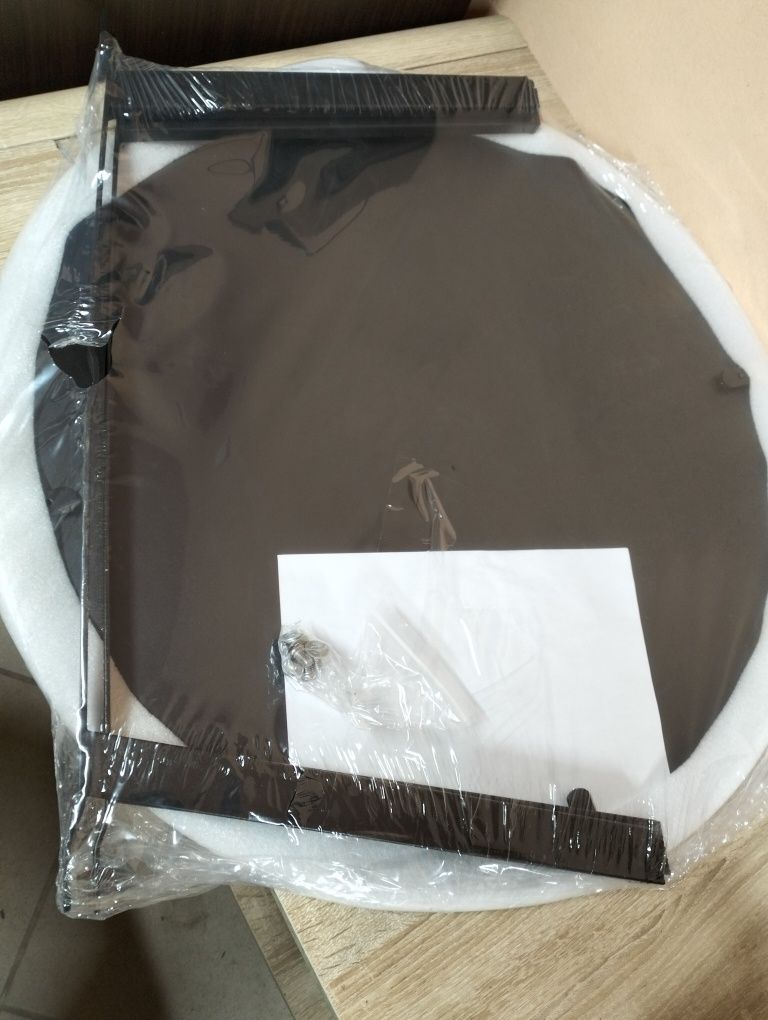Stolik ogrodowy okrągły metalowy 70x40cm czarny