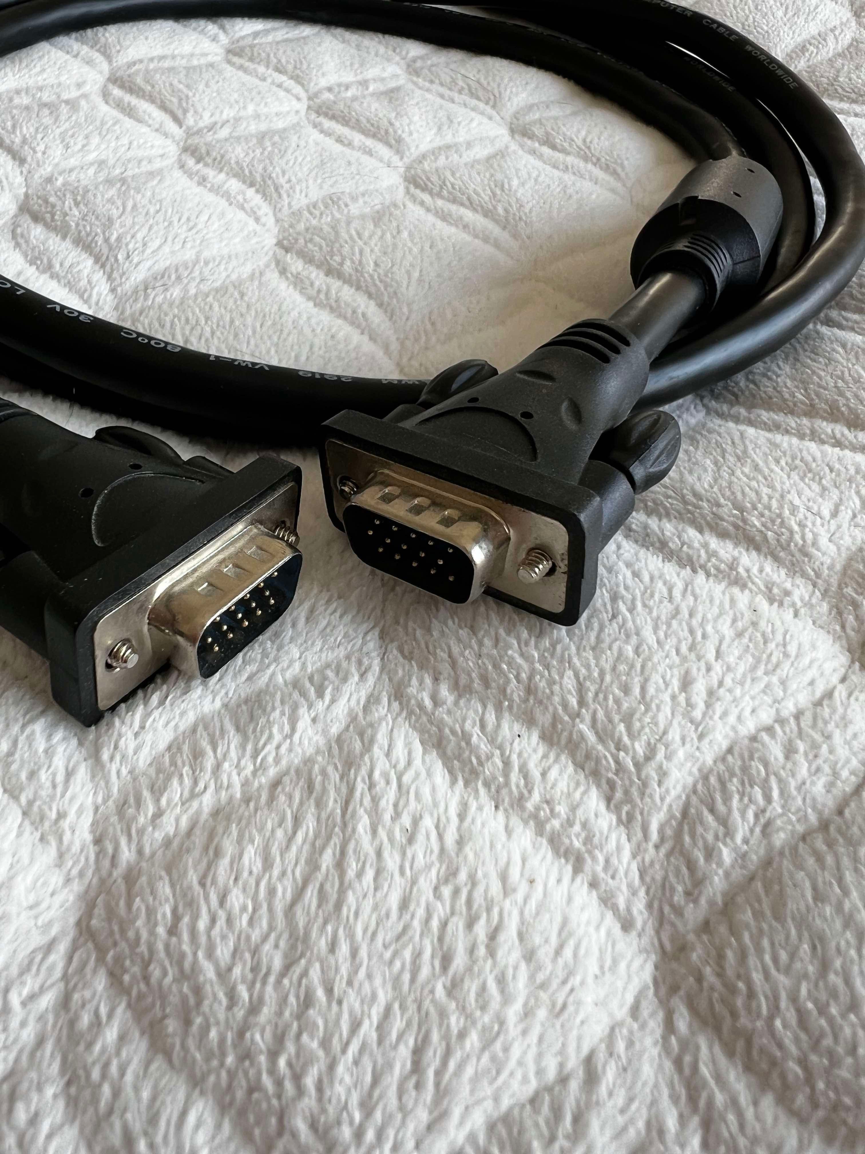 Kabel do monitora VGA-VGA, wysoka jakość, 1.8 m