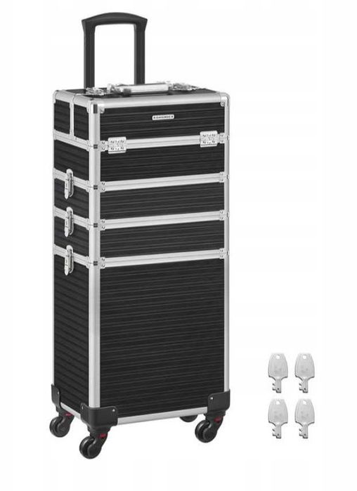 SONGMICS kuferek na kosmetyki, 4 w 1, bardzo duża, 34 x 24 x 79,3 cm