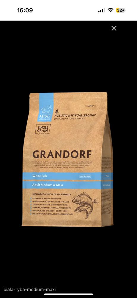 Grandorf Adult medium & maxi biała ryba