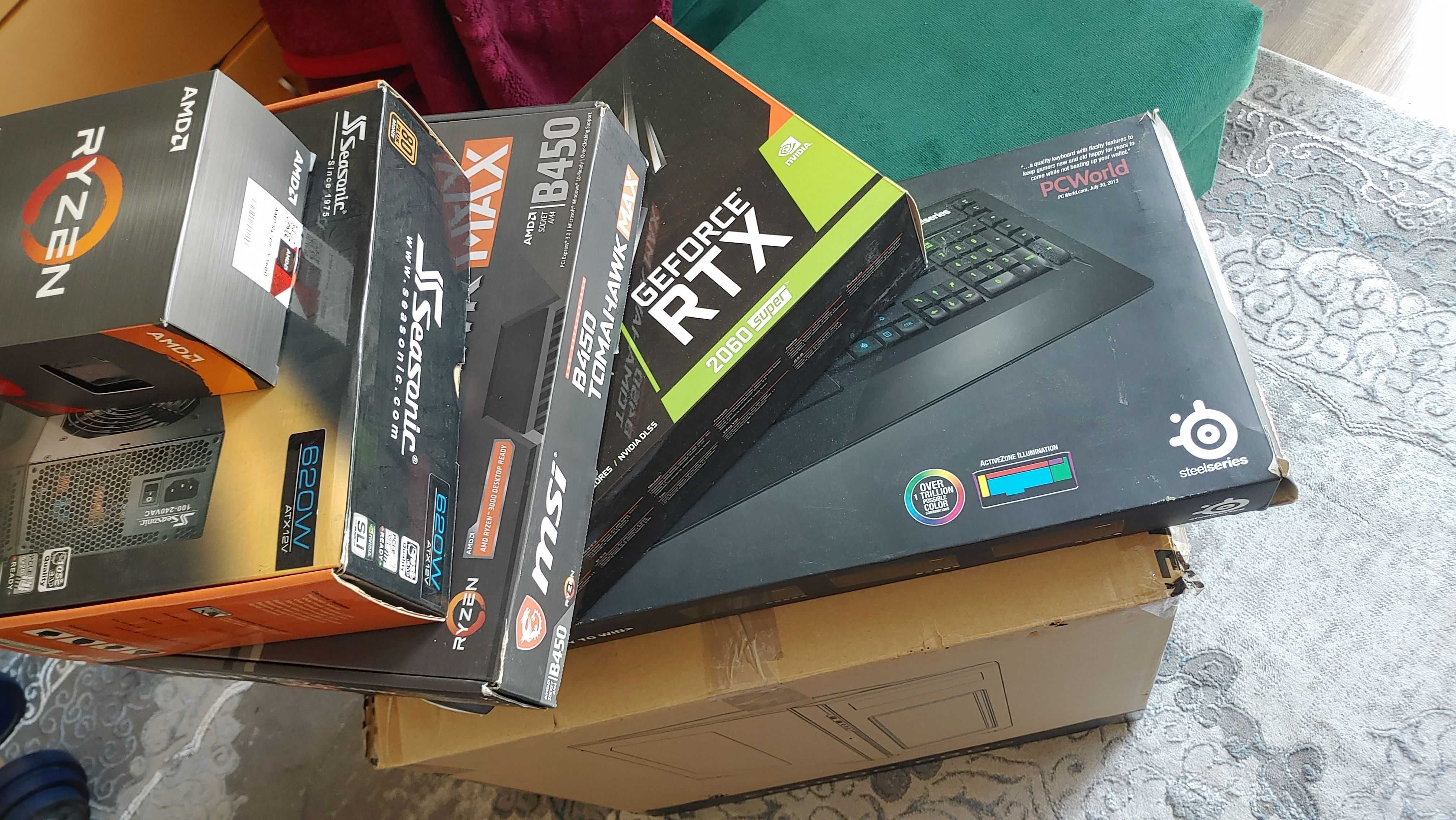 Zestaw komputerowy AMD Ryzen 5600 RTX 2060S komputer do gier / Monitor