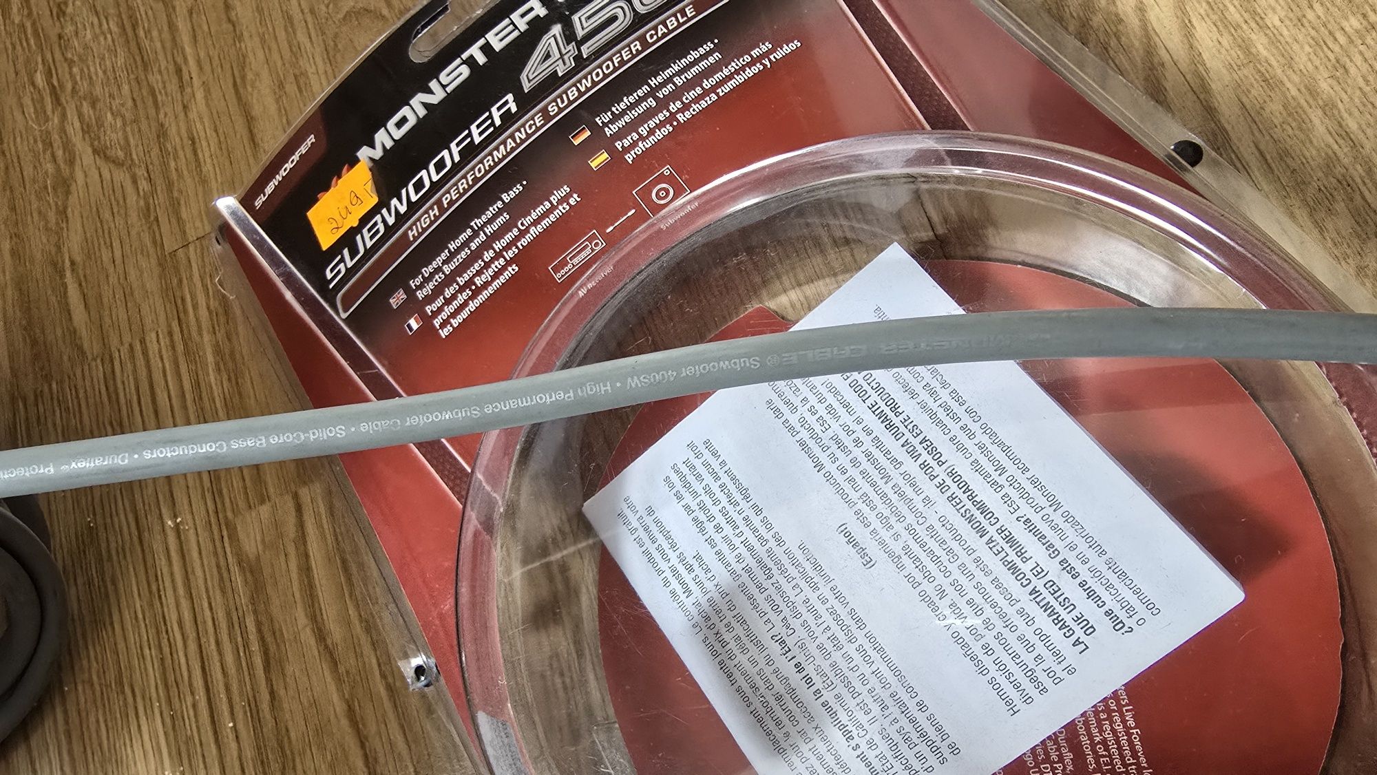 Kabel do subwoofera Monster Cable 4m