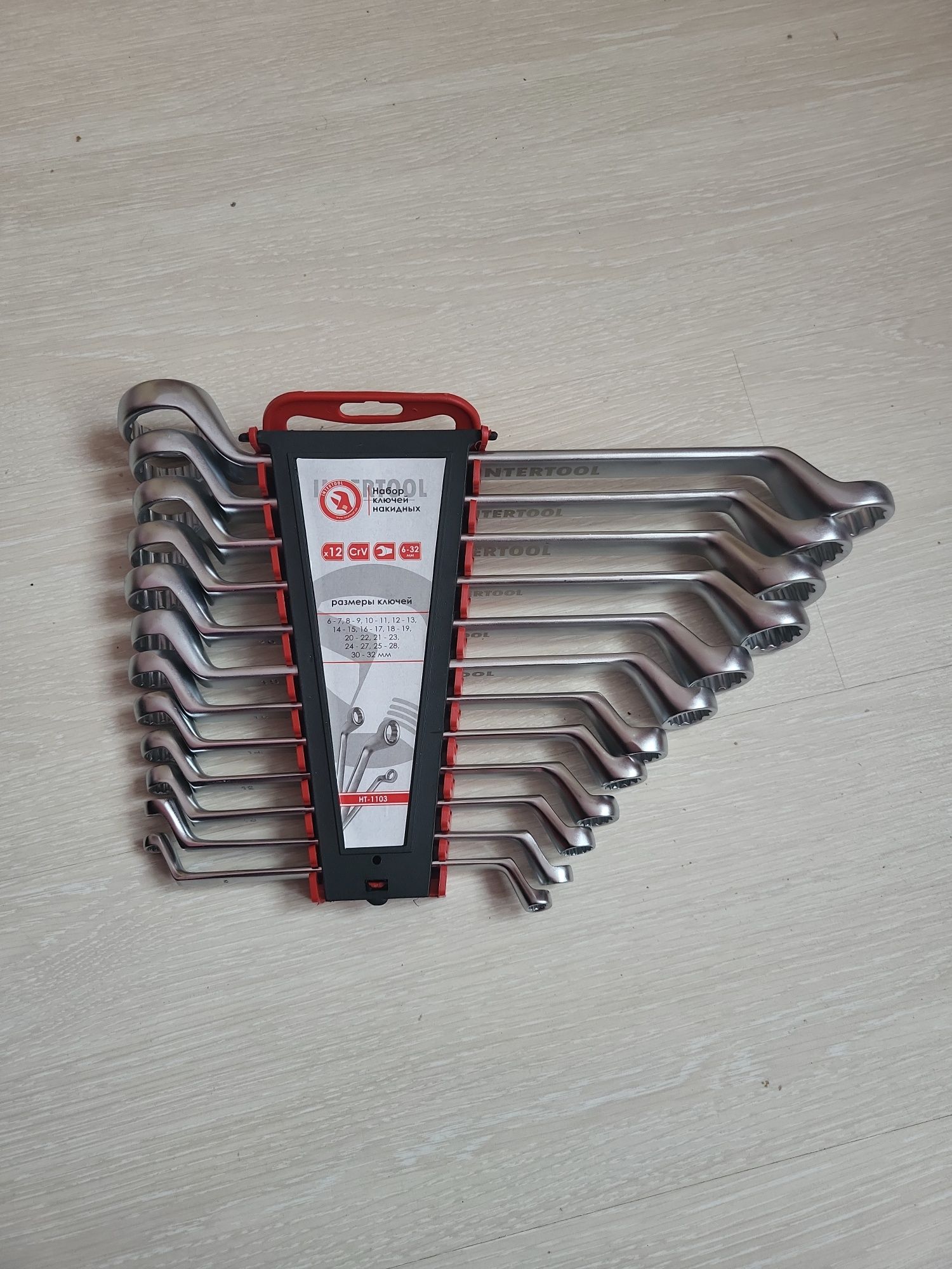 Набор ключей накидных 12 шт 6-32 мм INTERTOOL HT 1103