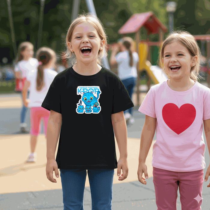 Koszulka dziecięca czarna K-Pop Hunter: demon hunters kpop, koty 116