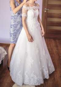 Suknia ślubna tiul i koronka rozmiar 36