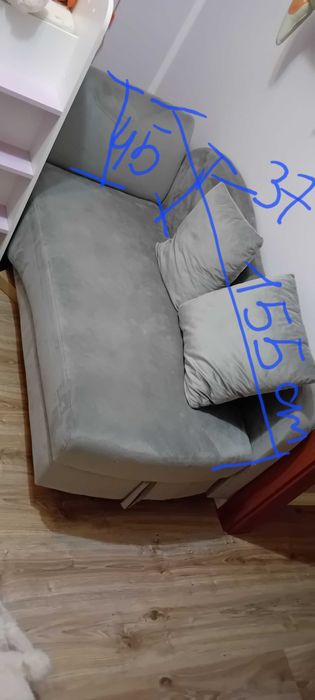 Szezlong / kanapa welurowa