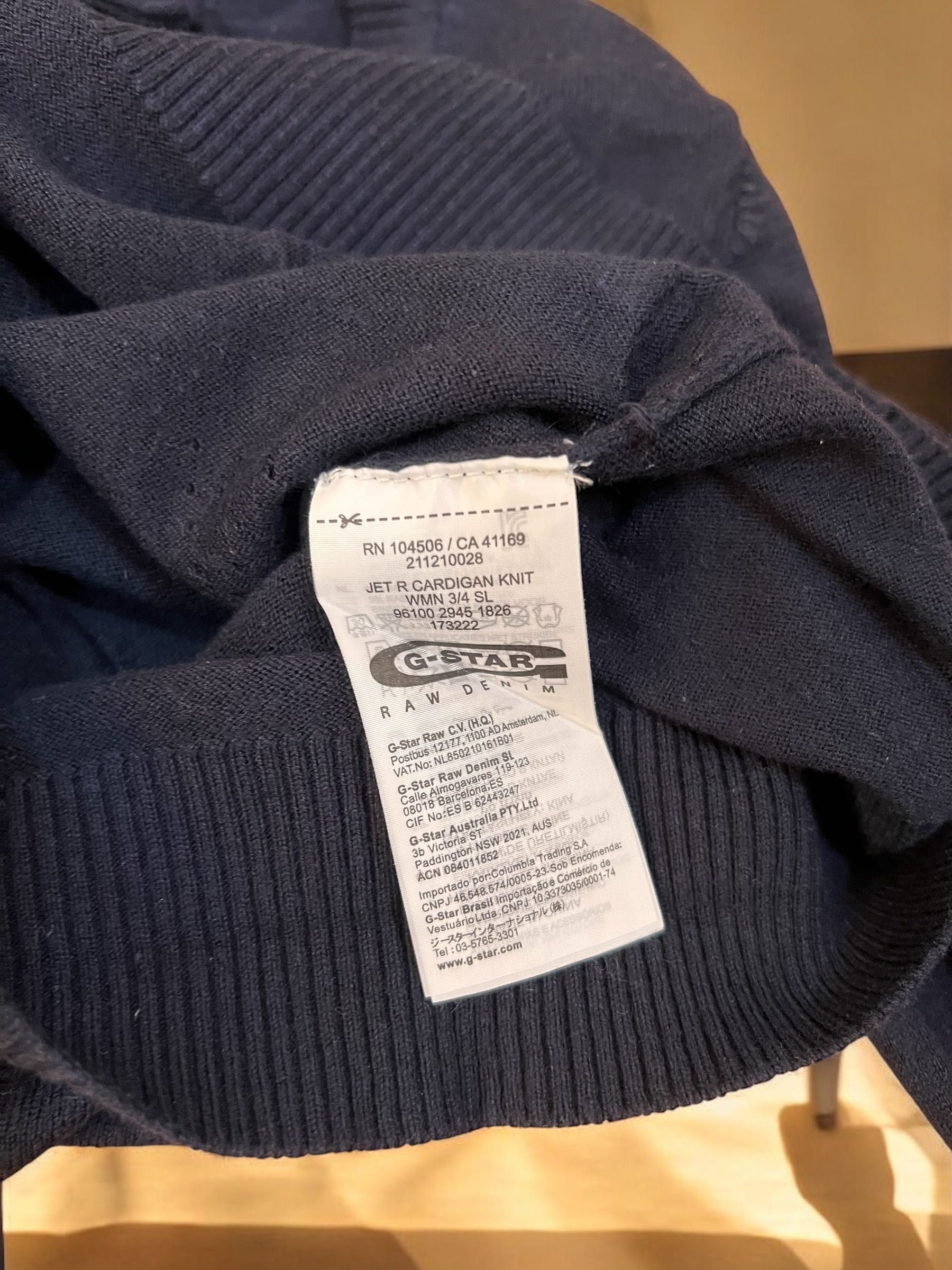 G-Star Raw Jet R Cardigan Knit roz. S damski kardigan z rękawem 3/4