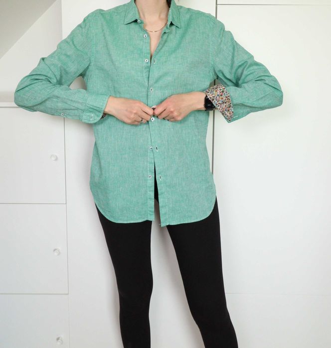 Lniano-bawełniana koszula Manuel Ritz len bawełna L