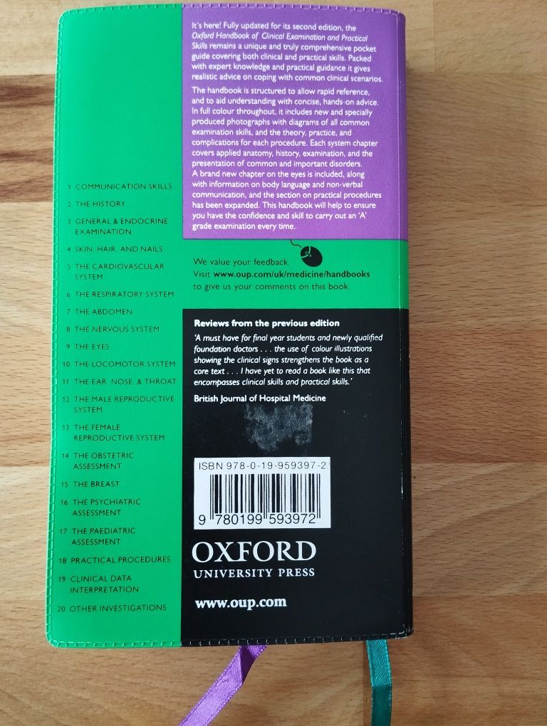 Oxford handbook of clinical examination and practical skills