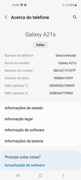 Samsung Galaxy A21s - Usado muito bom