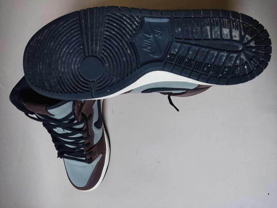 Чоловічі шкіряні кросівки Nike SB Dunk High Baroque Brown