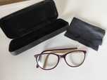 Okulary korekcyjne OL -1,5 OP -0,75 burgundowe bordowe kobiece klasyk