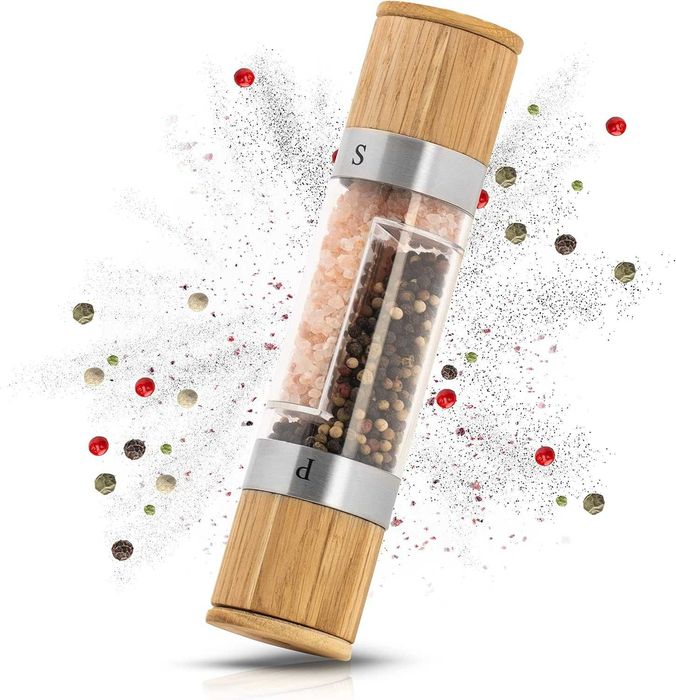 Młynek do soli i pieprzu, ręczny młynek 2w1 do przypraw