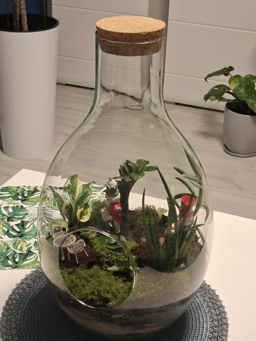 świąteczny las w słoiku