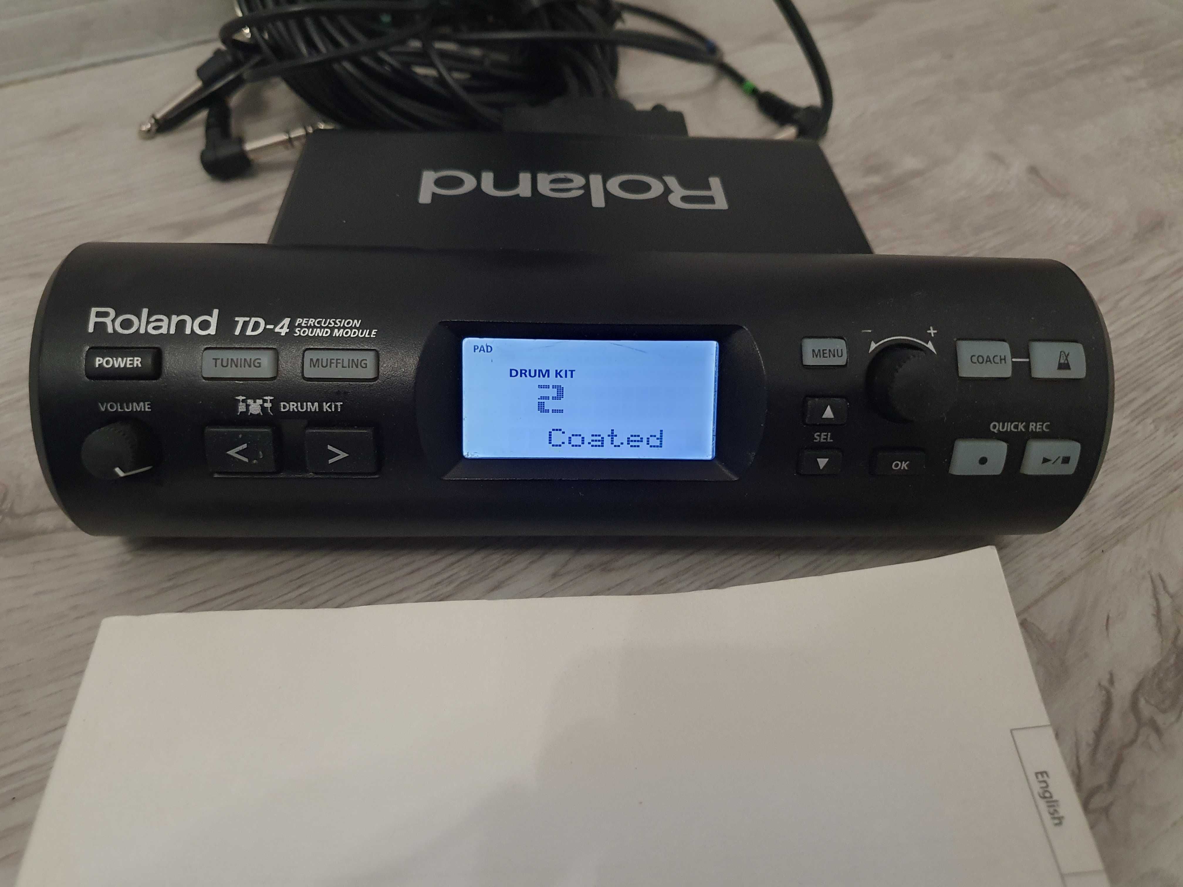 Roland td-4 moduł kable uchwyt instrukcja wiązka 10 przewodów