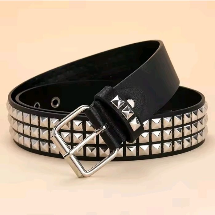 Unikalny Pasek z Ćwiekami – Styl Rockowy i Elegancki w Jednym!