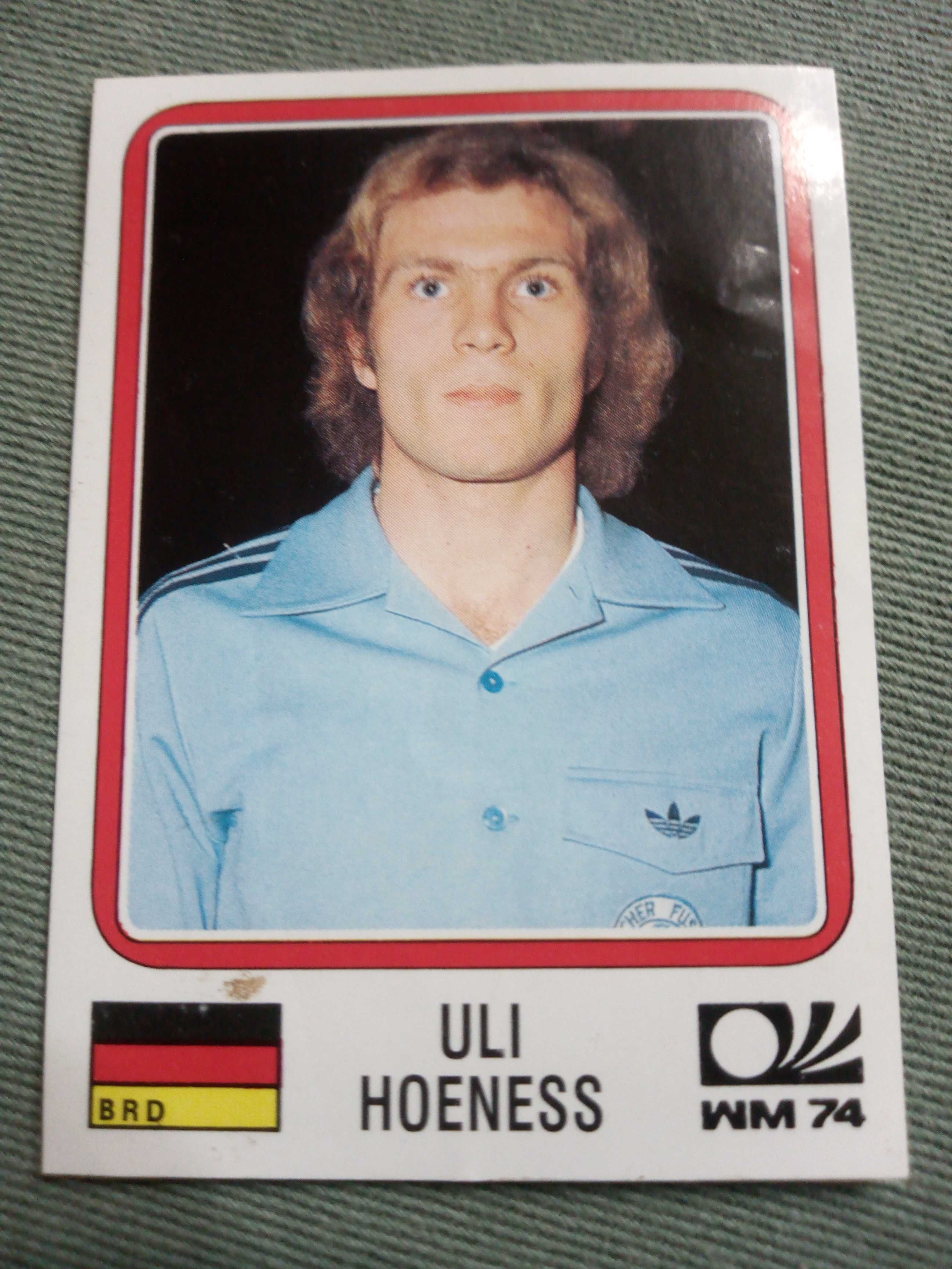 Cromo Panini World Cup Story de Uli Hoeness no Mundial 74 na Alemanha