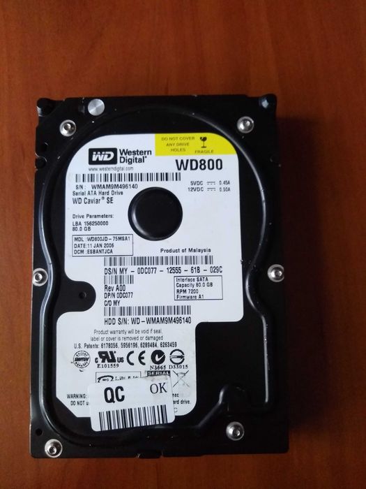 Жорсткий диск Western Digital 80GB