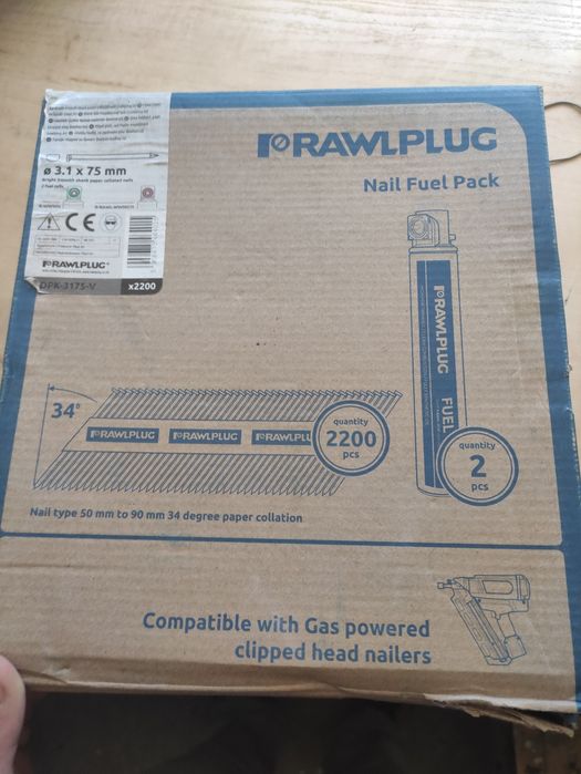 Gwoździe do gwozdziarki  51,63.75 lub 90 rawlplug