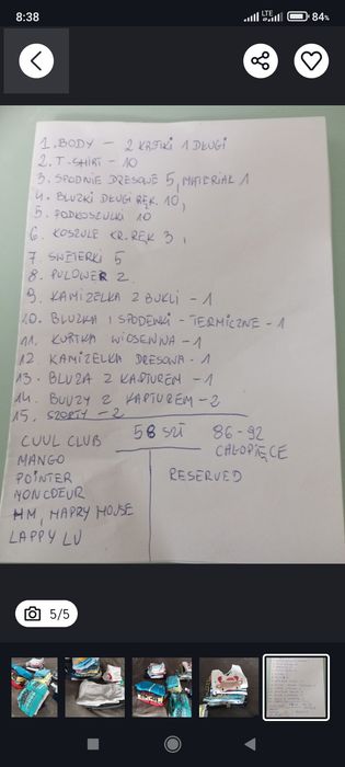 Ubranka dla chłopca