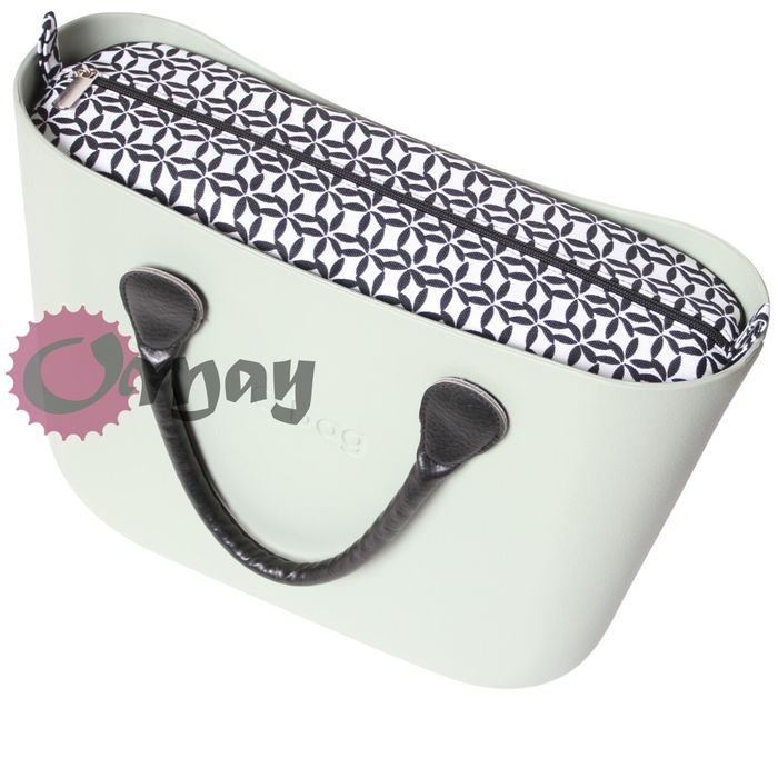 CZARNY organizer do OBAG STANDARD rastry 2 kieszenie OMAY