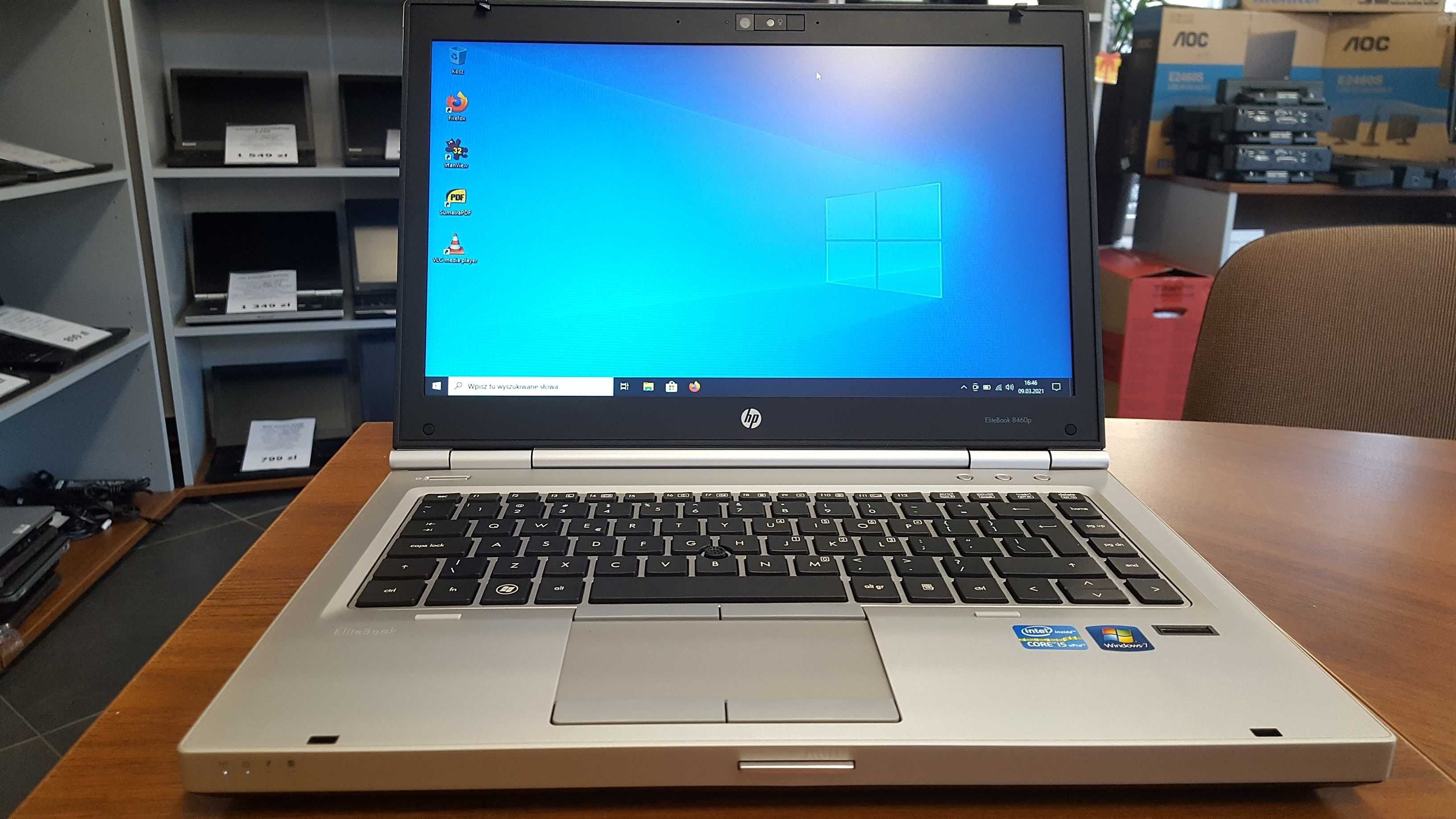 Solidny HP EliteBook 8460p i5 8GB 128SSD 320gb HDD GW12 FV23% RATY 0%