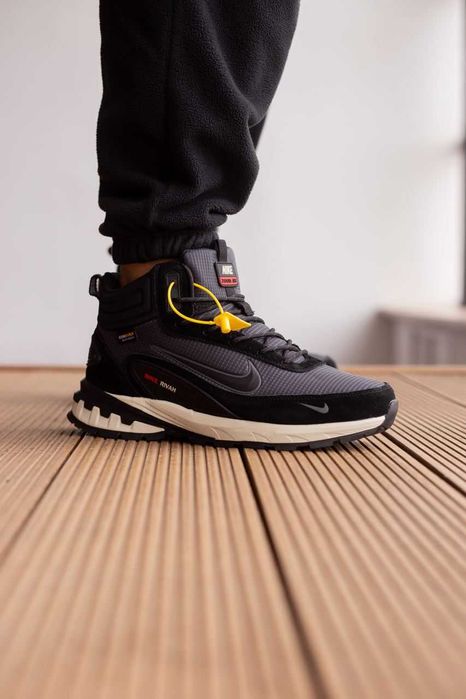 Мужские зимние кроссовки с мехом Nike Rivah High "Dark Grey" Cordura