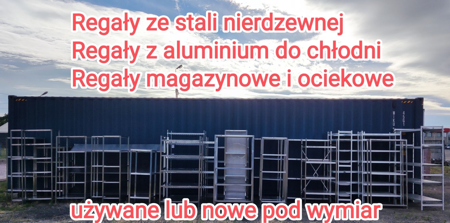 Regał do masarni, regał do chłodni, regały magazynowe z kwasówki