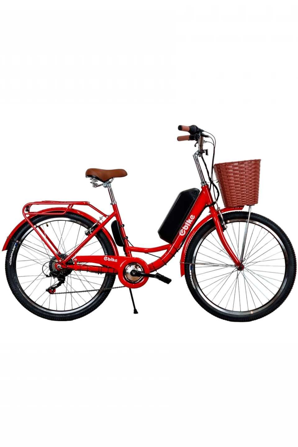 Електровелосипед Ebike Comfort 26″ 36V 500W 20 Ah чорний/червонй/синій