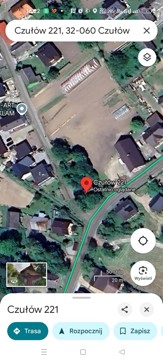 Działka 7 arów Czułów 221 koło Krakowa