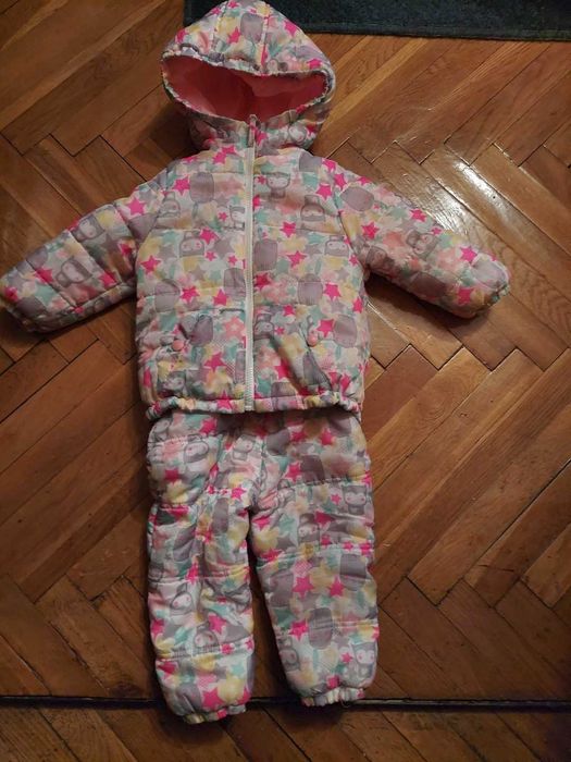 Kombinezon zimowy dla dziewczynki dwuczęściowy