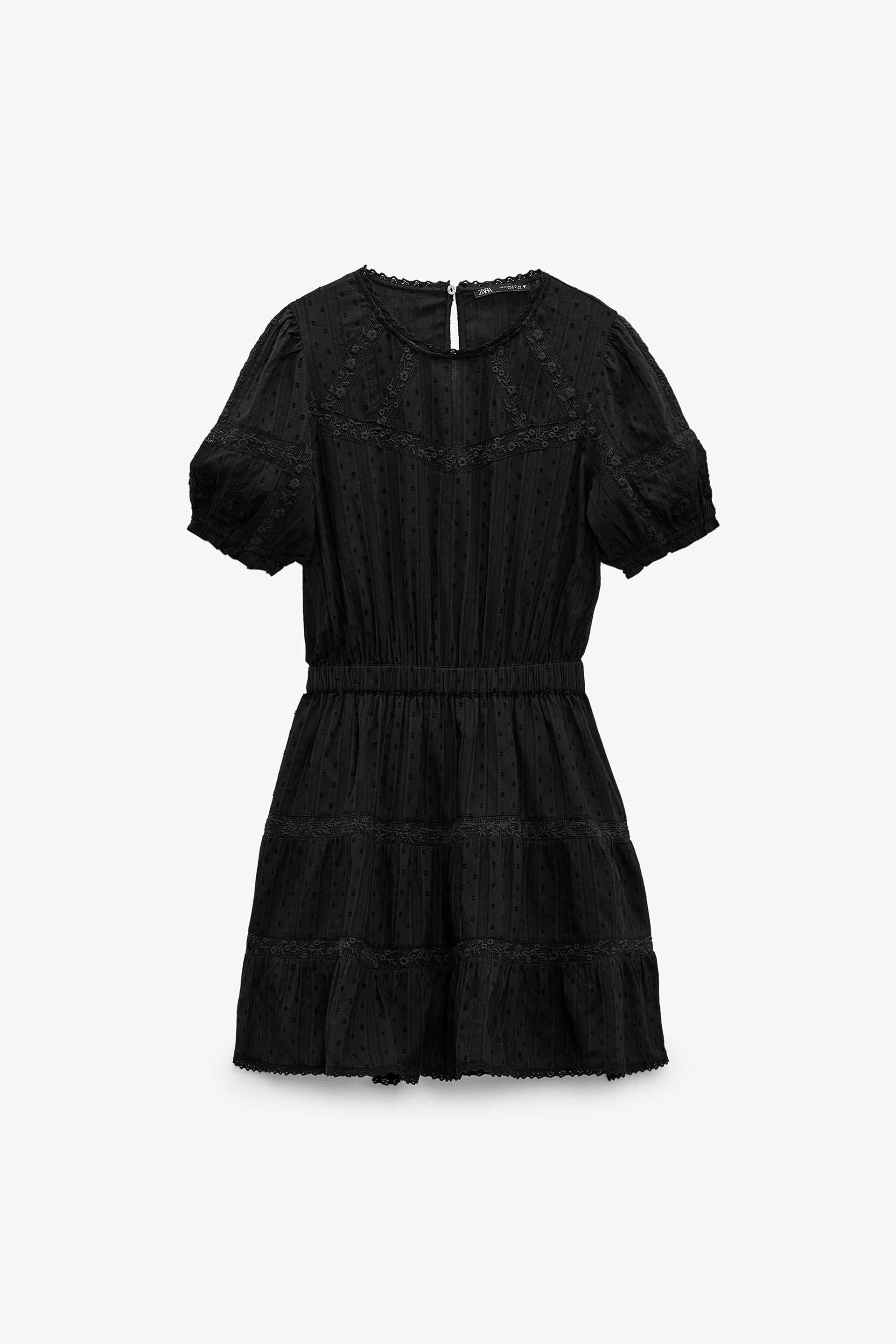 Zara Sukienka plumeti z haftem M
