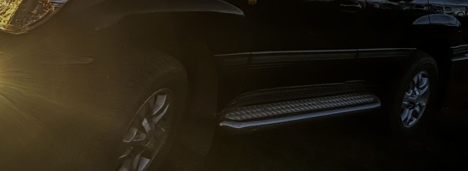 Боковые пороги, подножки, защита (крузак 100, лексус)