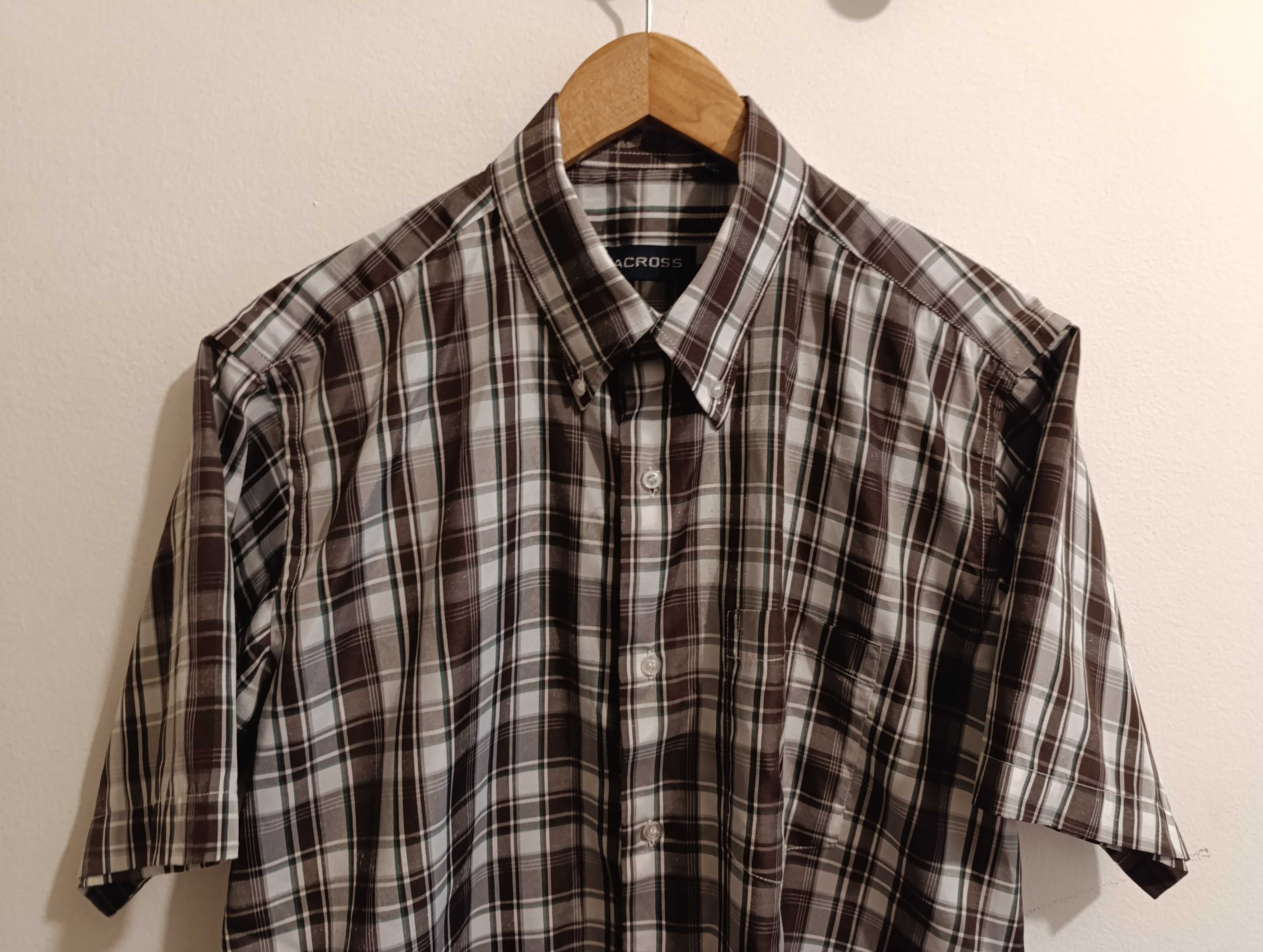 Camisa Clássica manga curta, Xadrez Tam. L -41  Marca: Across - Nova