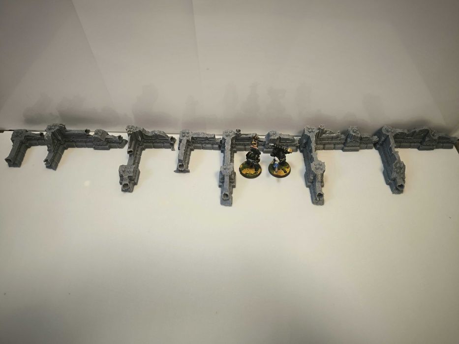 Małe zrujnowane murki narożniki SCI-FI Zestaw  Makieta Wargaming