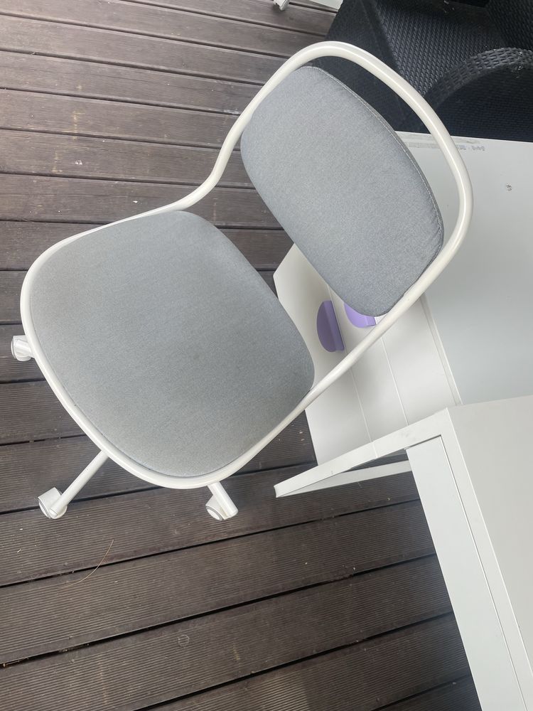 Fotel Krzesło obrotowe większe Ikea SPORREN (podobne do ÖRFJÄLL) szare