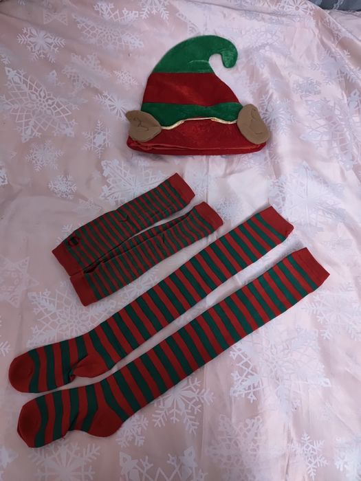 Świetny strój przebranie Mikołaj elf elfinka pomocnik  Mikołaja roz XS