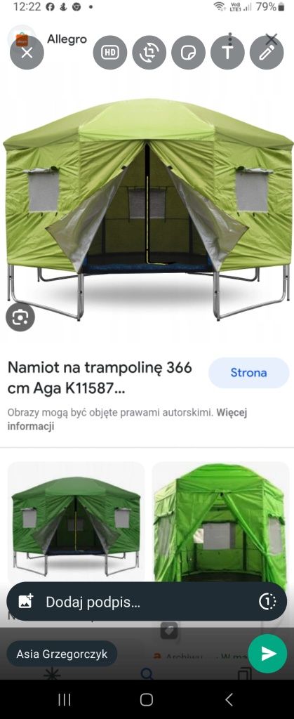 Trampolina + namiot