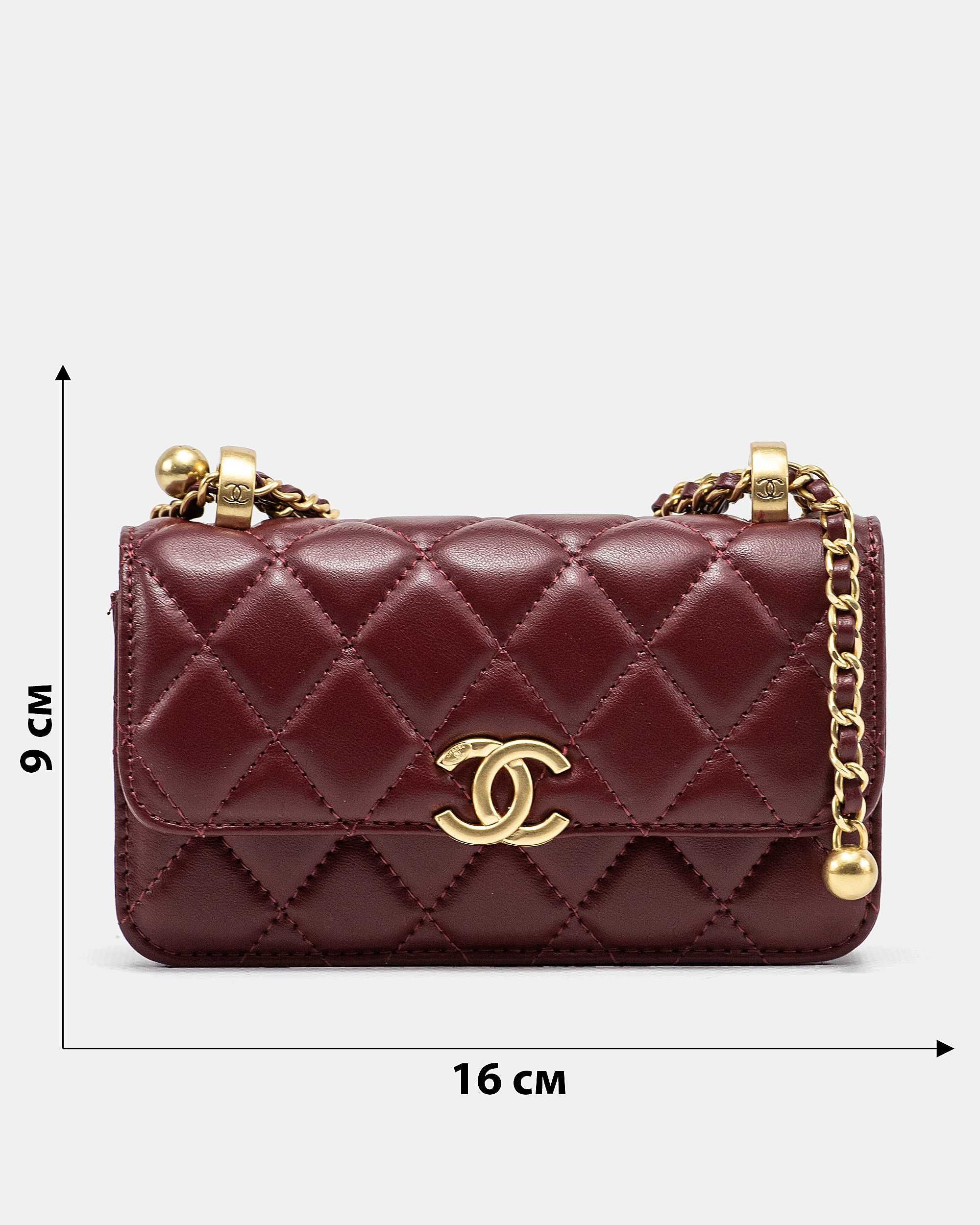 Сумка Chanel Classic Mini Flap Bordo LUXE