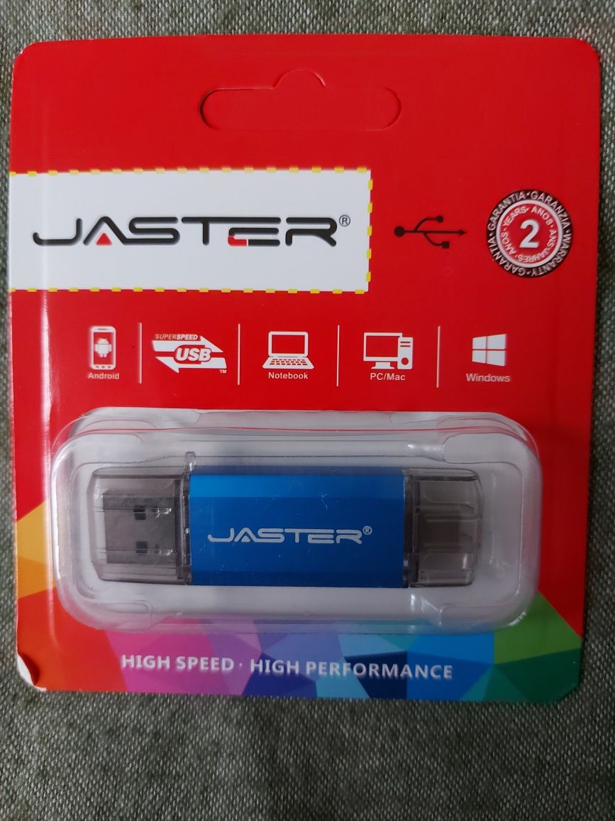 Flash Drive USB 3.0 Type-C 64Gb. Novo. Computador, Tablet, Telemóvel