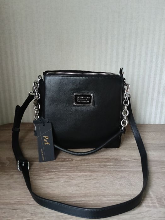 Нова шкіряна сумка Polina & Elterou кожаная сумка женская