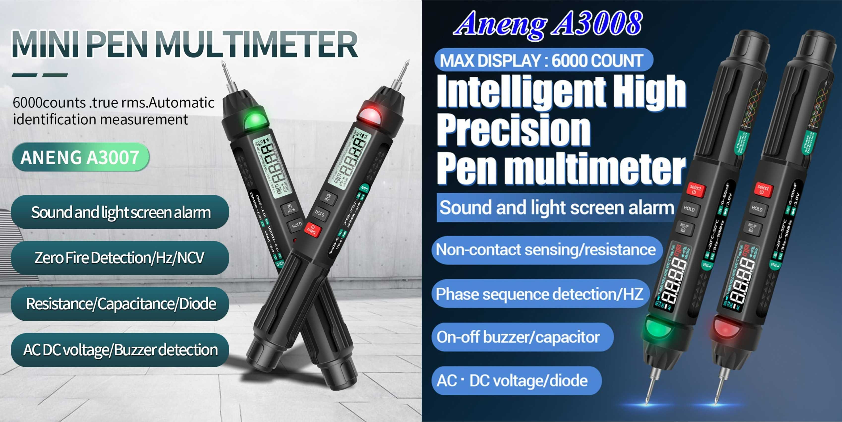AC/DC тестер мультиметр ANENG A3005 A3006 A3007 A3008 A3010 щупы чехол