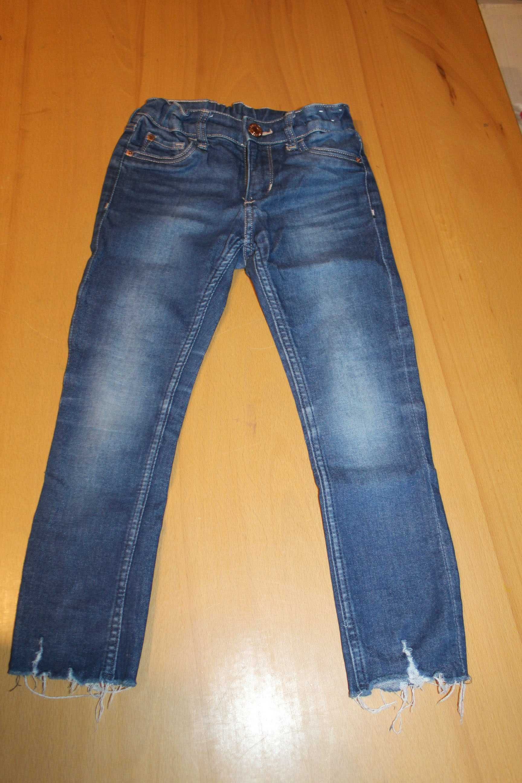 (167) Spodnie r. 110 jeansowe H&M dżinsowe HM skinny rurki jeansy