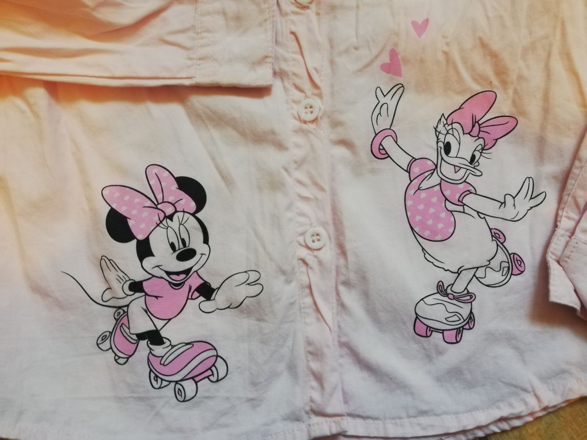 JAK NOWA koszula Daisy Minnie Myszka różowa w kropki 2 szt. SUPER