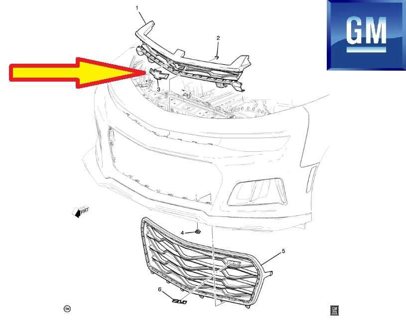 Chevrolet Camaro 2016-24 Эмблема значок в решетку передний задний