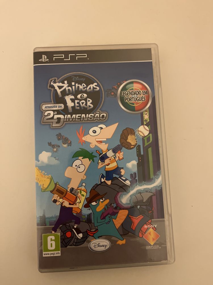 Phineas e ferb através da 2 dimensão , jogo da psp