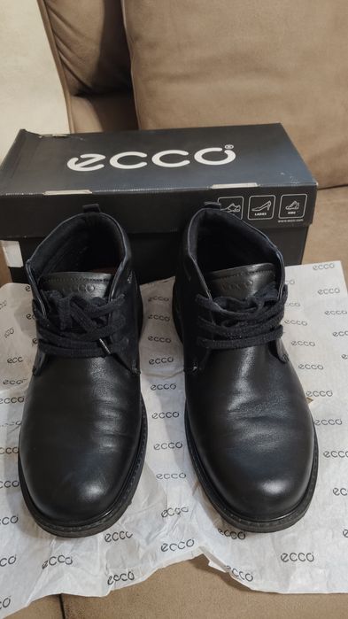 Кожаные демисезонные ботинки Ecco gore-tex43 водонепроницаемые, до -20