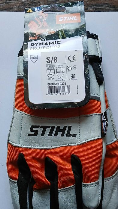Antyprzecięciowe rękawice ochronne Stihl DYNAMIC Protect MS, Roz.S*now